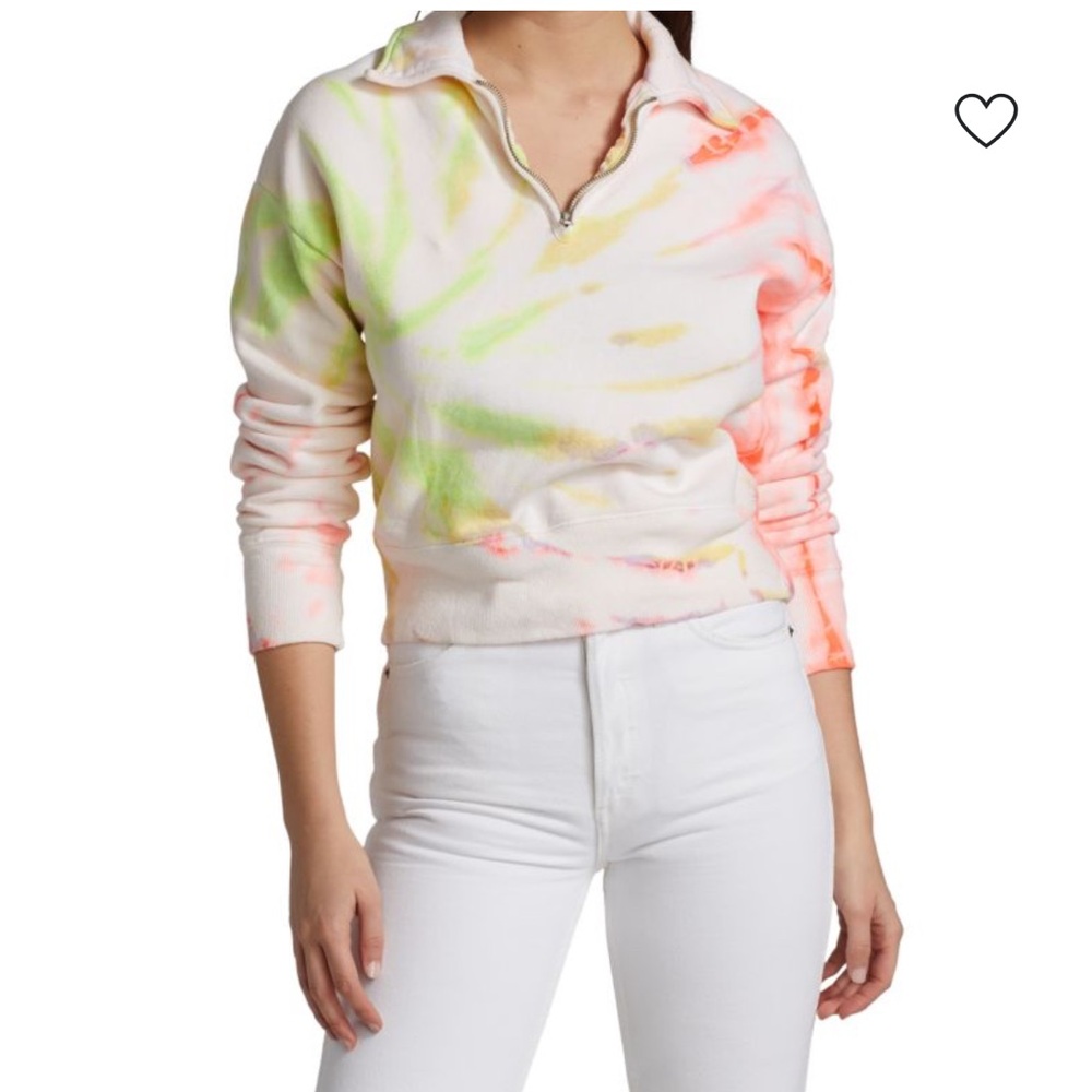 RE/DONE x Hanes Tie Dye Half Zip Sweatshirt